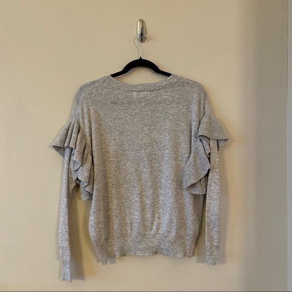 Anthropologie-Line & Dot Eulalia Ruffled Wool Blend Cardigan (Size:XS) - Picture 3 of 8